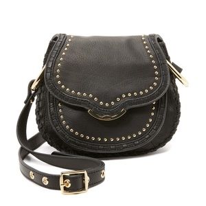 Cynthia Rowley Phoebe Leather Saddle Studded Bag